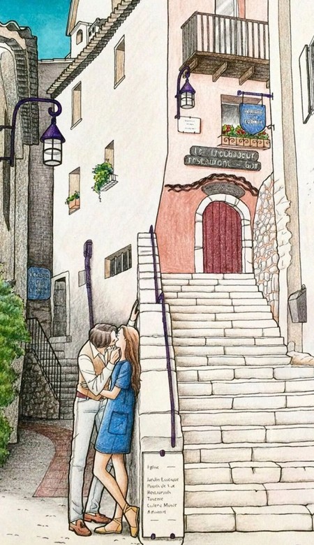 好看又不俗气的全面屏插画情侣壁纸 真爱之路从不平坦爱迎万难爱也赢万难