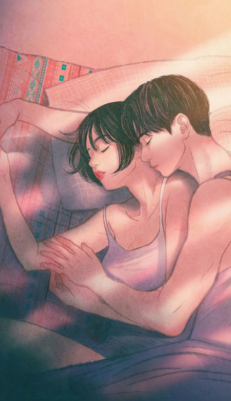 好看又不俗气的全面屏插画情侣壁纸 真爱之路从不平坦爱迎万难爱也赢万难