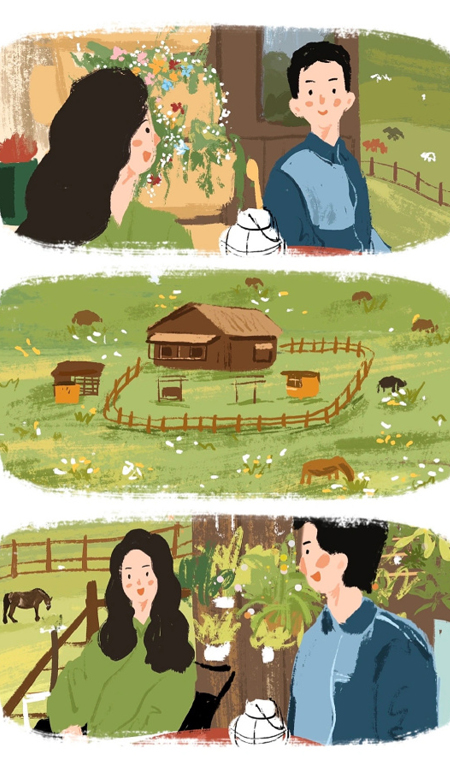 2023春季超甜的卡通幸福情侣壁纸 那就好好谈一场恋爱吧