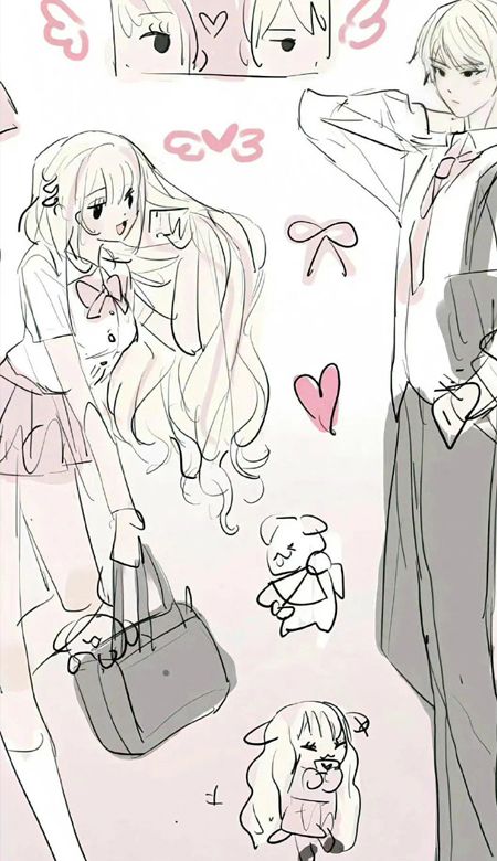 简单超有爱的情侣壁纸 甜甜提醒你该换手机锁屏壁纸啦